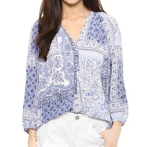 NWOT Joie 'Sonoma' Patchwork Paisley Silk Blouse